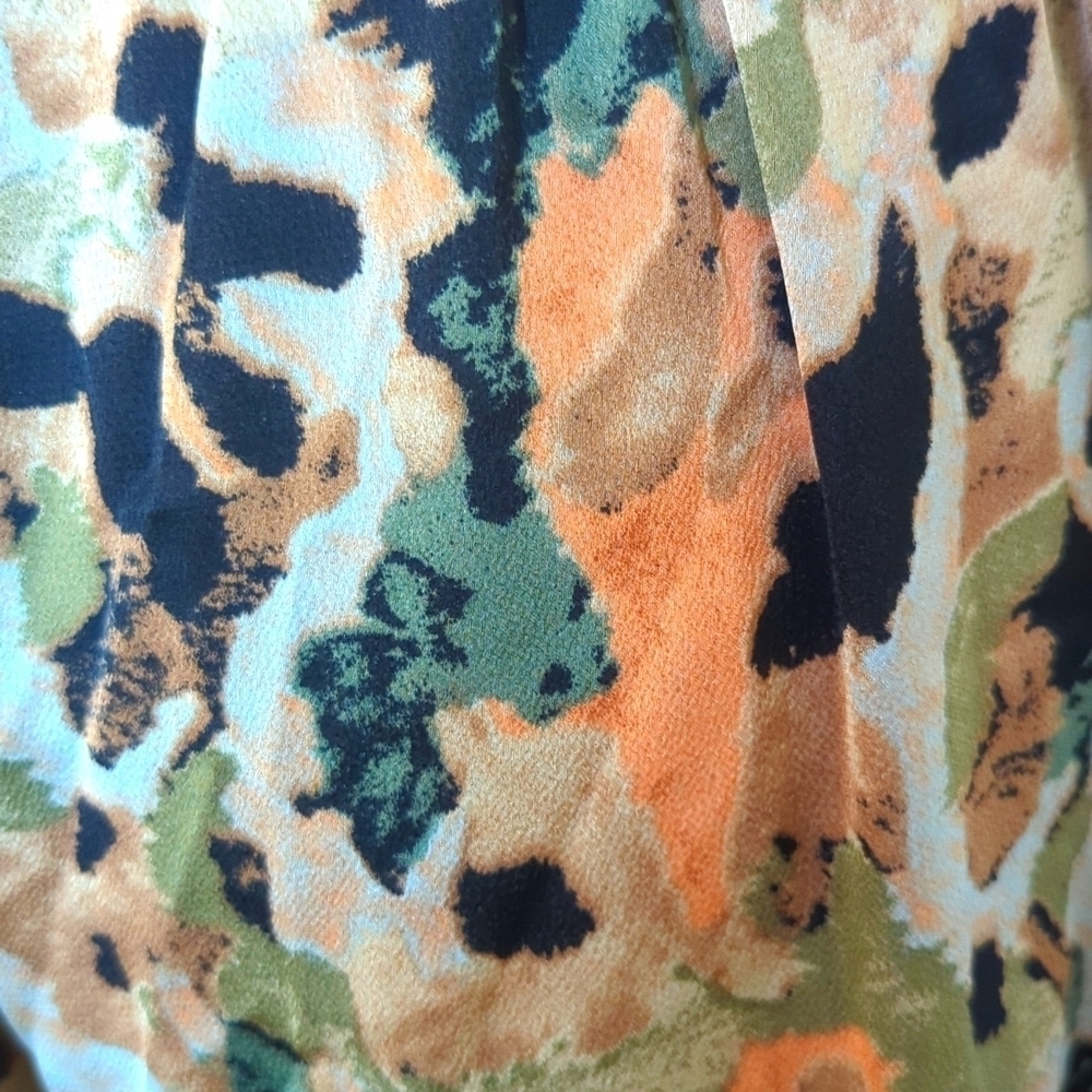 Forever 21 Abstract Art Satin Wide Leg Pants - Picture 8 of 11